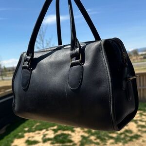 Coach Vintage Navy Broadway Satchel Bag Leather Made in the United States